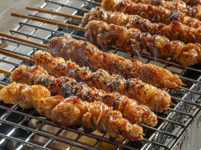 とり皮巻き巻き串