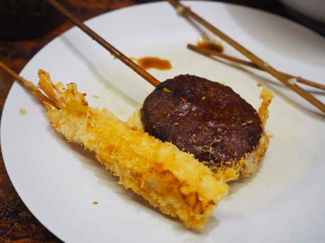 えび、揚げミニハンバーグ