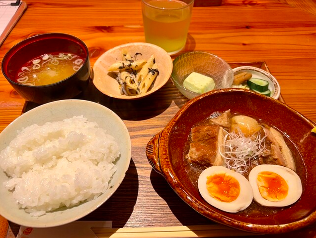 豚の角煮定食