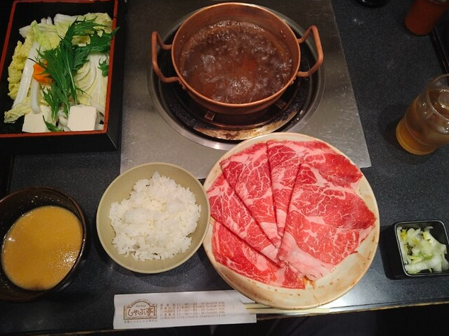牛しゃぶ定食（上牛100g）
