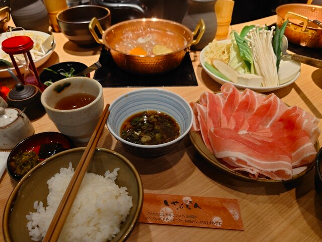 豚バラ定食