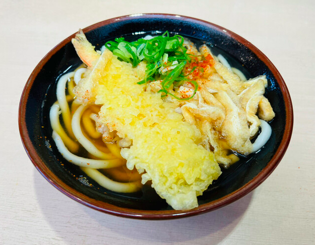 えび天うどん+きざみトッピング