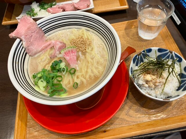 鯛白湯らーめん+鯛の炙りかえ飯