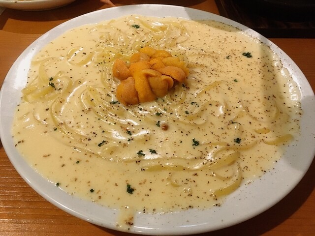 ウニのクリーム生パスタ