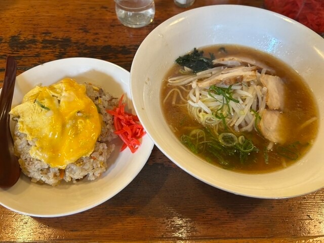 醤油ラーメン&炒飯