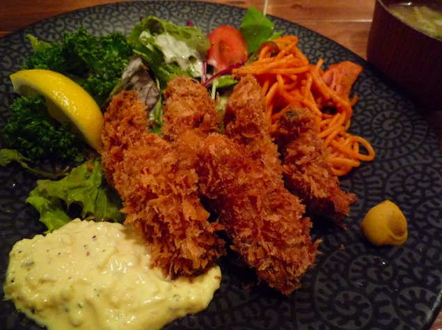 生カキフライ定食