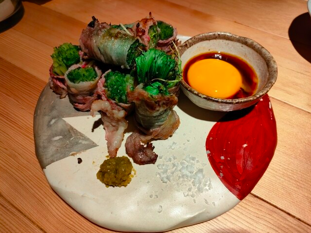 京水菜の牛肉巻き