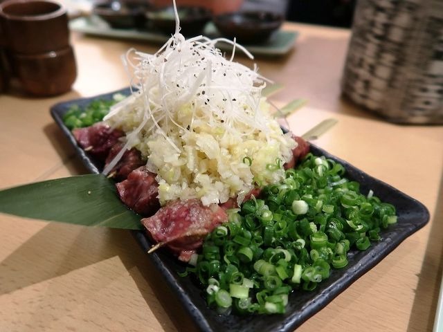 秘伝レバーのねぎまみれ