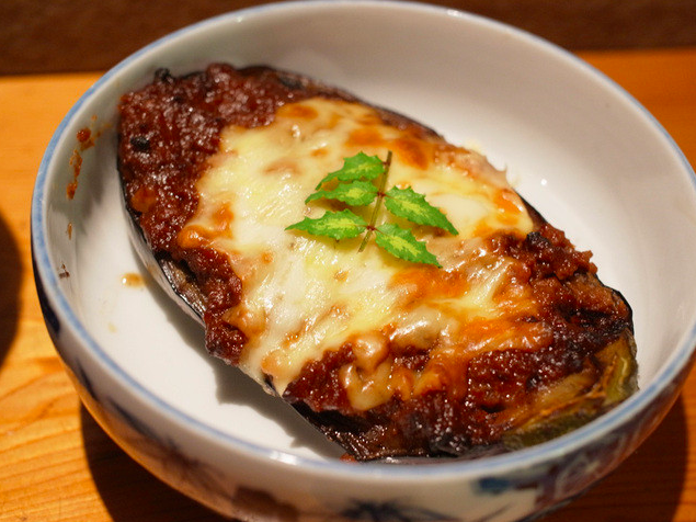 日替わりランチ 米茄子の肉味噌チーズ焼き