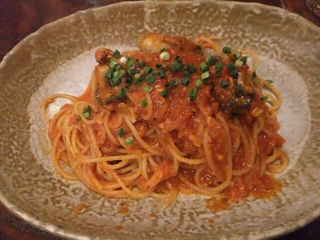 カキのトマトソース