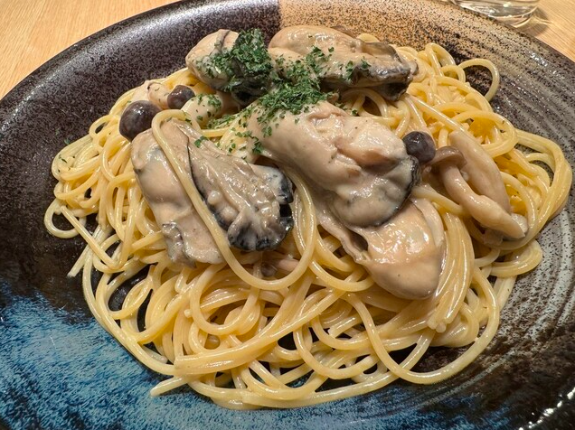 牡蠣のクリームパスタ
