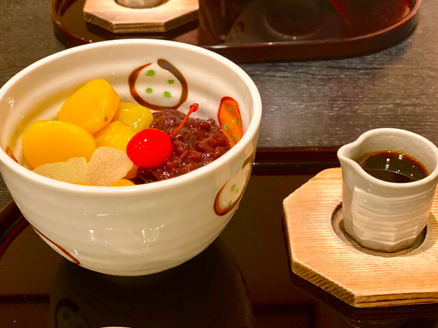 栗小倉あんみつ