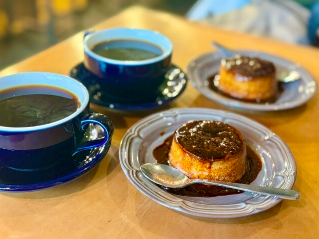 プリン+コーヒー