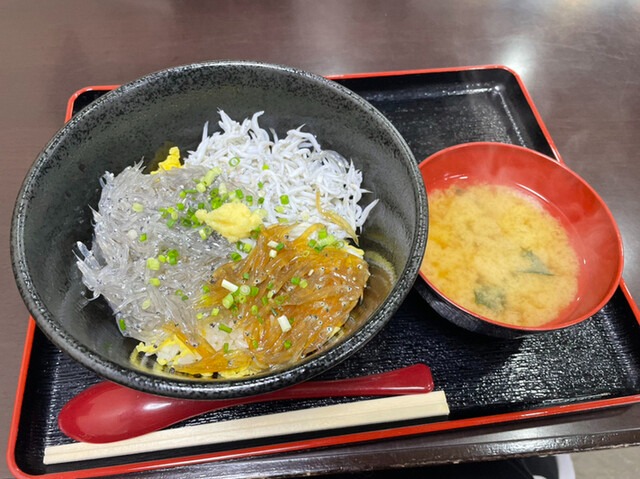 三色しらす丼