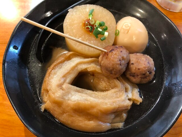 車麩、イカ団子、玉子、大根