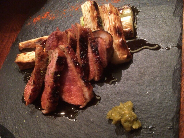 鴨の炭火焼