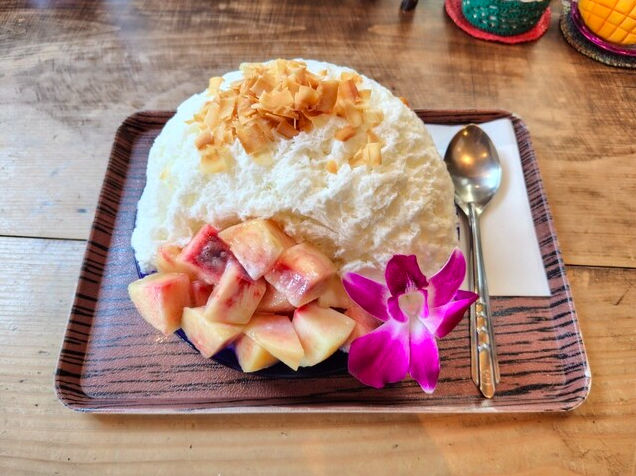 生ももココナッツかき氷