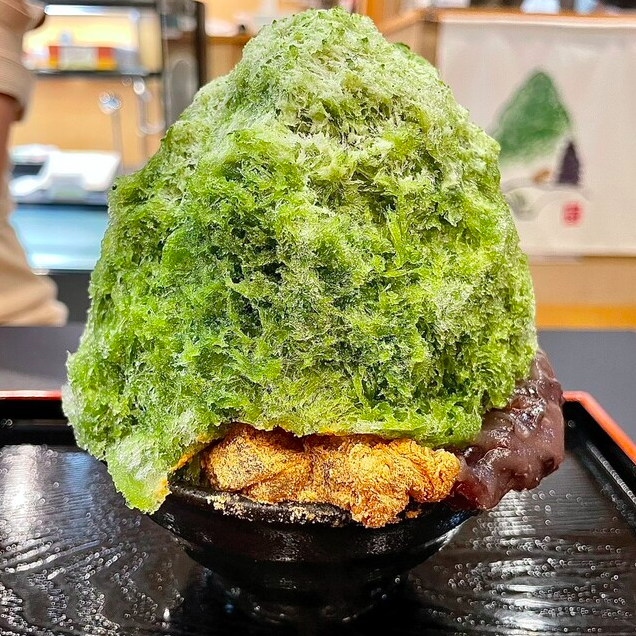 大和茶みるく金時(わらび餅添え)