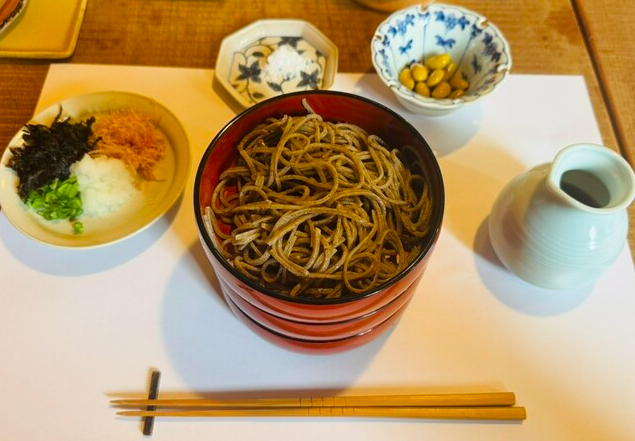 天ぷら付き十割割子そば