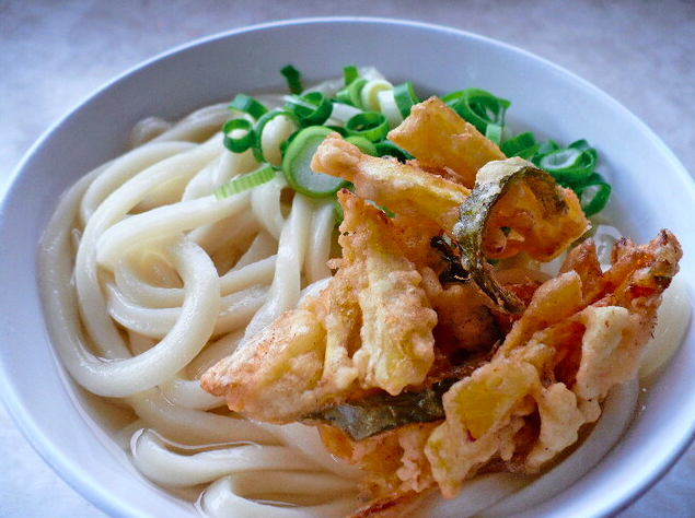 かけうどん+天ぷらトッピング
